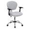 Flash Furniture Mesh Task Chair, 17-1/4" to 21", Fixed Arms, White H-2376-F-WHT-ARMS-GG - alternate 6